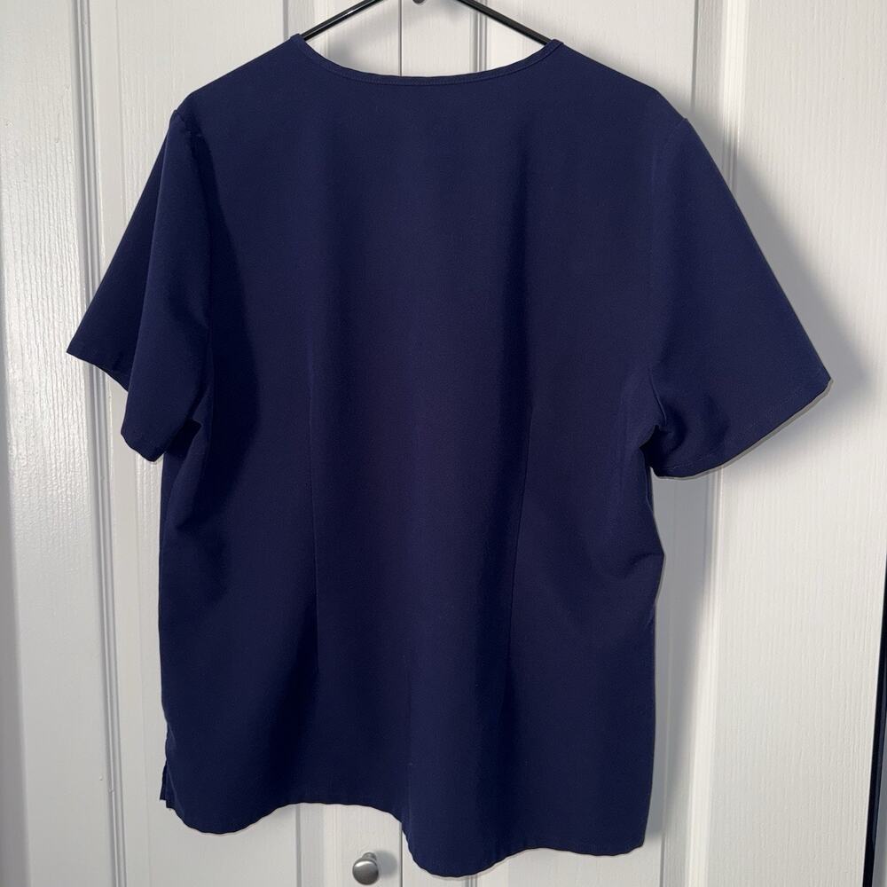 Figs Technical Collection Catarina One Pocket Scrub Top Shirt Women XL Navy Blue - Picture 2 of 7